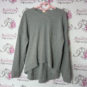 Oak & ivy sweater shirt pull over long sleeve waffle knit thermal Gray Top